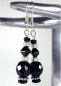 Mobile Preview: Ohrhänger black silber gothic Miyuki-beads