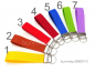 Preview: Schlüsselanhänger, kurzes Schlüsselband, FARBE Auswahl, gelb orange rot blau grün lila, by BuntMixxDESIGN