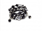 Mobile Preview: Wickelarmband Spiralarmband schwarz silberfarben inkl. 2 Charms