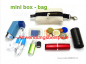 Preview: Schlüsselanhänger Minitasche boxybag, dunkelgrau, handmade BuntMixxDESIGN