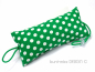Preview: Türstopper Punkte Tupfen dots grasgrün weiß, Polkadots Landhaus shabyy Stil, handmade by bunt-mixx-DESIGN
