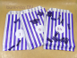 Preview: Adventskalender 24 Tüten lila weiß, Zahlen-Sticker 1-24, Mini Klammern lila