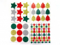 Mobile Preview: Sticker Aufkleber Weihnachtsmotive mit Glitzer, christmas sticker, Tannenbaum Sterne