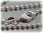 Preview: KETTE Kugelkette 925er-SILBER 50cm / ca. 2,5 mm breit