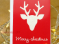 Preview: 5 Weihnachtskarten mit Umschlag Merry Christmas, Elch X-MAS, Klappkarten