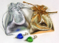 Preview: 5 Geschenkbeutel klein FARBWAHL: gold oder silber 5,5x7 cm - Kopie