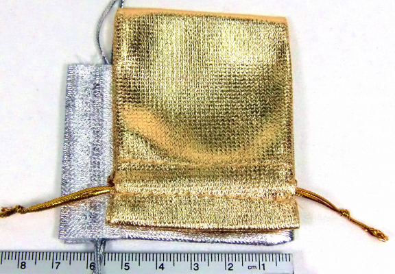 5 Geschenkbeutel klein FARBWAHL: gold oder silber 5,5x7 cm - Kopie