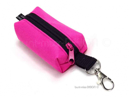 Schlüsselanhänger Minitasche ROSA pink, boxybag, handmade BuntMixxDESIGN