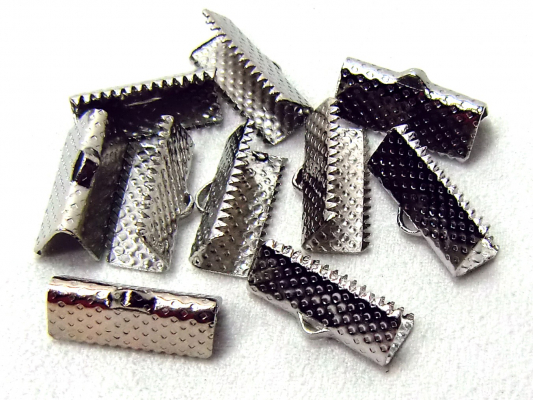 50 St. Bandenden Bandklemmen 1,6 cm x 7mm Bandenden Verschluss