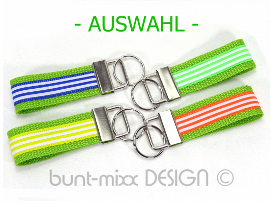 Schlüsselanhänger grün AUSWAHL neon-bunt