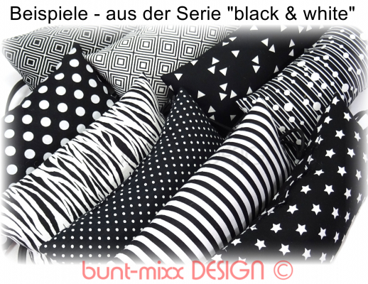 Türstopper schwarz weiß Punkte Tupfen black white dots, handmade by BuntMixxDESIGN