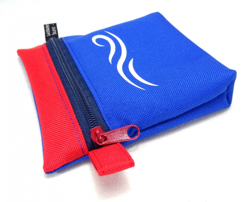 Täschchen Outdoorstoff wasserfest, MARITIM Anker Welle, Kabeltäschchen Kopfhörer Kosmetik, leicht Reisegepäck, by BuntMixxDESIGN