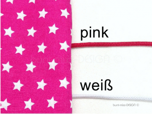 Türstopper Sterne pink weiß rosa white stars Kinderzimmer Türpuffer für Klinke