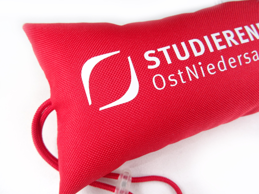 Preview: RESERVIERT Türstopper Outdoorstoff ROT, mit Kunden-LOGO (95)