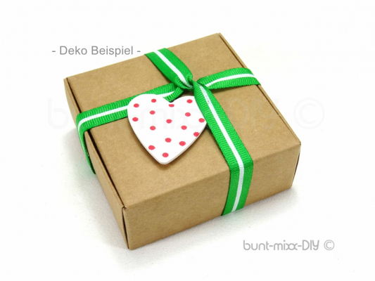 Schachteln Geschenkbox, Gr. M Faltschachteln 7,5x7,5x3 cm Kraftpapier Karton, Adventskalender DIY