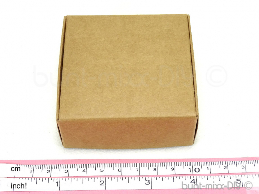 25 Schachteln Geschenkbox, Gr. M Faltschachteln 7,5x7,5x3 cm Kraftpapier Karton, Hochzeit Gastgeschenk Adventskalender DIY