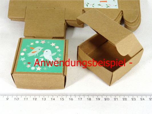 15 Faltschachteln Kraftpapier Karton Gr. S Geschenkbox, Verpackung Schachtel, Gastgeschenk verpacken Schachtel, box craftpaper