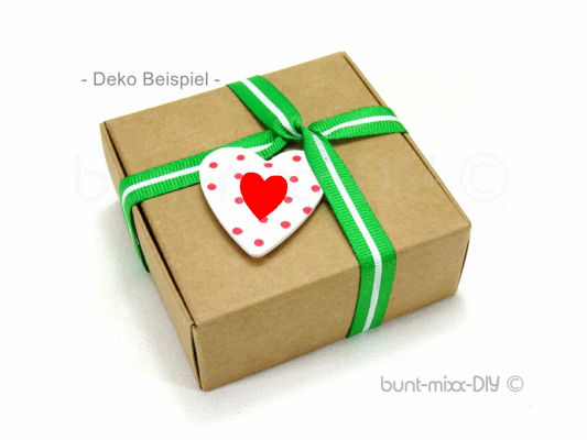 25 Schachteln Geschenkbox, Gr. M Faltschachteln 7x7x3 cm Kraftpapier Karton, Hochzeit Gastgeschenk Adventskalender DIY