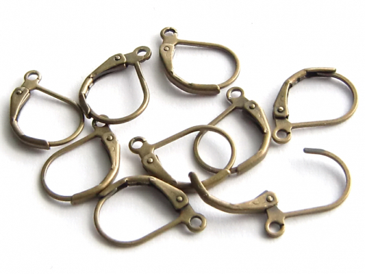 10 Stück Klappbrisur bronze Brisuren DIY Ohrringe Schmuck