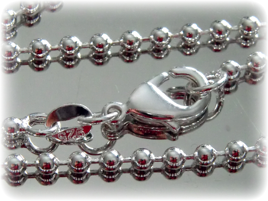 KETTE Kugelkette 925er-SILBER 50cm / ca. 2,5 mm breit