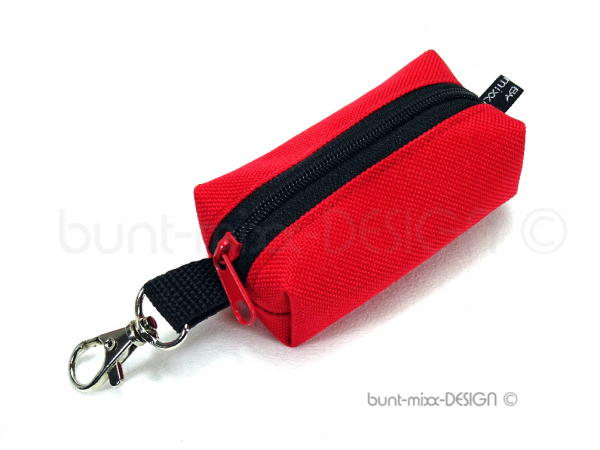 Schlüsselanhänger Minitasche ROT, boxybag, handmade BuntMixxDESIGN