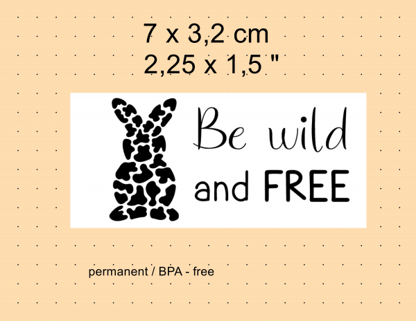 große Sticker Aufkleber Osterhase Kuh Leo Zebra, be wild and free, BPA frei, by BuntMixxDesign