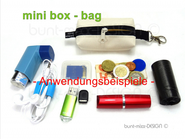 Schlüsselanhänger Minitasche GRÜN hell neongrün, boxybag, handmade BuntMixxDESIGN Schlüsselanhänger Minitasche GRÜN hell neongrün, boxybag, handmade BuntMixxDESIGN