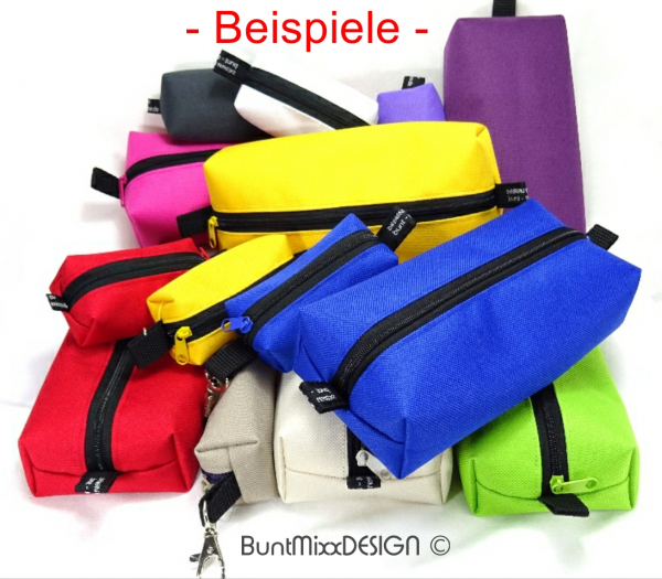 Stiftemäppchen, Federmäppchen ROYALblau, Universaltasche, Schlamper, Kastenform, boxy bag, by BuntMixxDesign