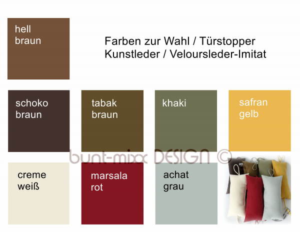 Türstopper Klemmschutz - FARBE zur WAHL Veloursleder-Imitat bunt-mixx-DESIGN Türstopper Klemmschutz - FARBE zur WAHL Veloursleder-Imitat bunt-mixx-DESIGN
