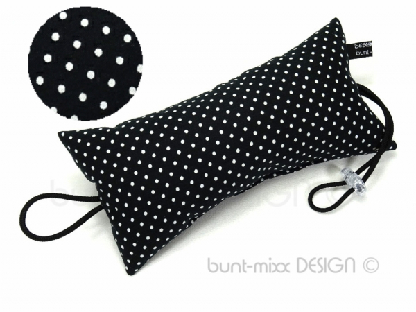 Türstopper schwarz weiß Punkte Pünktchen black white mini-dots, handmade BuntMixxDESIGN