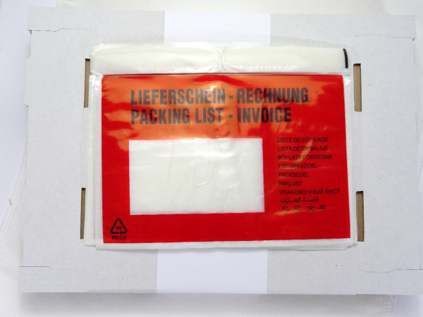 SET 20 Stück Versandkarton WARENPOST International XS, plus Dokumententaschen C6, für Versand, Verpackungsmaterial